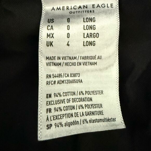 American Eagle Outfitters Black A-Line Mini Skirt Button Front - Picture 4 of 9
